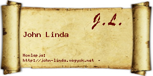 John Linda névjegykártya
